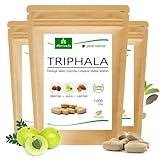 Triphala Presslinge 1000mg (360 oder 120 Stück) Ayurveda Königsfrüchte Amla (Amalaki), Hiritaki, Bibhitaki – Qualitätsprodukt von MoriVeda (3x120 Tabs)