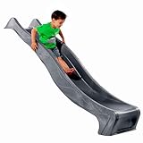 DEMMELHUBER - Rutsche WATERSLIDE 2,30 mit Wasseranschluss, Wellenrutsche, Gartenrutsche, Kinderrutsche, Wasserrutsche (Anthrazit)