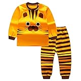 Blaward Zweiteilige Schlafanzüge Langarm für Baby Jungen Mädchen Baumwolle Schlafanzugoberteile Schlafanzughosen Pajama Sets 0-5Jahre