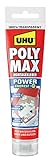 UHU POLY MAX Montagekleber POWER Tube, Transparenter Montageklebstoff und Dichtmittel mit hoher Endfestigkeit, 115 g