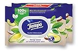 Tempo feuchte Toilettentücher Avocade & Shea Butter, 16 Packungen, Megapack, 8 Stück