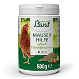 HÜHNER Land Mauserhilfe für Geflügel 500g I Futterergänzung für Hühner, Vitamin B, Gefieder und Stoffwechsel, natürliches Hühnerfutter