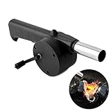 Wailicop BBQ Fan Grillgebläse Manuell GebläSen Cranked Manueller Ventilator Fan Luftgebläse Für Grill Feuer-Balg Anzündhilfe Outdoor Camping Hand Air Blower