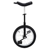 HWF Einrad Kinder Mama/Papa/Erwachsener 20 Zoll Einrad, Schwarz, 16/18 Zoll Einrad für Kinder/Mädchen/Jungen, Ab 10 Jahren (Color : Black, Size : 18 Inch Wheel)