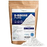 D-Ribose Pulver - 320 g - 80 Tagesportionen mit 4 g (2,6 Monate Vorrat) - Natürlich aus Fermentation - Laborgeprüft - Rein & ohne Zusätze - Hochdosiert - Naturbelassen - Vegan