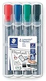 STAEDTLER Lumocolor 356 B WP4 Flipchart-Marke, nachfüllbar, STAEDTLER Box mit 4 Farben, 1 Stück