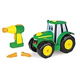 John Deere 46655 Bau-Dir-Deinen-Johnny-Traktor, Kinder Traktor zum Selbstbauen, Hochwertiger Traktor für Kinder ab 18 Monaten, Spielen und Sammeln, Spielzeugtraktor, ab 18 Monaten