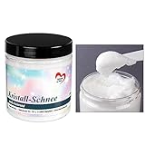 Kristall-Schnee, weiß | dekorative Schneepaste zum Basteln | Deko-Schnee | Kunst-Schnee | 250 ml (weiß irisierend)