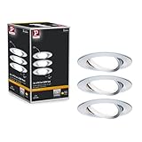 Paulmann 93903 LED Einbauleuchte Coin Slim A++ - Einbaustrahler Komplettset - Lampe 2700K Warmweiß - Deckenspot dimmbar rund schwenkbar - LED 3x6W