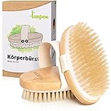 lampox® Trockenbürste [2er Set], Körperbürste, Peelingbürste, Massagebürste, Peeling, Badebürste zum Entfernen abgestorbener Haut, verbessert Lymphfunktion, Lymphdrainage, gegen Cellulite