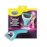 Scholl Velvet Smooth elektrischer Hornhautentferner Pro – Zur Hornhaut Entfernung auf nassen und trockenen Füßen – Wiederaufladbar – 1 Gerät + Ladestation , (1er Pack)