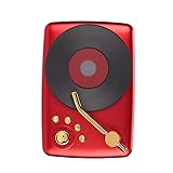 Jopwkuin Lautsprecher, tragbarer Vinyl-Retro-Bluetooth-Lautsprecher für Wohnheime