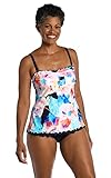 Maxine Of Hollywood Damen Rüschen Tankini-Oberteil, Mehrfarbig/Illusionsblüten, 38