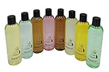 Whirlpoolduft 8 x 250ml - Cuba Sunset, Eukalyptus, Honig-Mandel, Jasmin, Kokos-Vanille, Lemongras, Orange-Citrus, Polarminze - Das exklusive Set von Dufte Momente