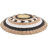 Uonlytech Deckentisch Kronleuchter Café-Abdeckung Korbersatz- Anhänger Papier Lampe Retro Für Rattan-Lampenschirmsockel E Restaurant Braune Bodenschirm