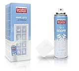 Helmecke & Hoffmann *Schneespray in der Dose | 150 ml | mit 8 winterlich-weihnachtlichen Schablonen | Kunstschnee | Dekoschnee | Sprüh-Schnee