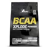 OLIMP- BCAA Xplode Powder. Nahrungsergänzungsmittel in Pulverform, mit einer Komposition aus verzweigtkettigen Aminosäuren, L-Glutamin und Vitamin B6. Geschmack: Strawberry (1000 g)