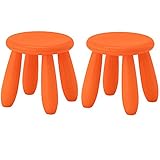 IKEA Mammut Kinderhocker Indoor/Outdoor, orange (2er Pack)