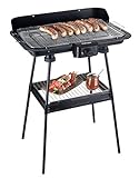 Korona 46221 Elektrischer Standgrill mit XXL-Grillrost (51 x 30 cm) | Stand- und Tischgrill nutzbar | 2200 Watt | Windschutz | Kontrollleuchte | Sicherheitsschalter | Stufenlose Temperatureinstellung