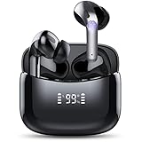 Tiksounds Kopfhörer Kabellos, Bluetooth Kopfhörer in Ear mit Mikrofon, 35 std Spielzeit mit LED Leistungsanzeige, IPX7 Wasserdicht, HiFi Stereo in Ear Kopfhörer Bluetooth für Arbeit und Studium