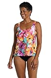 Maxine Of Hollywood Damen U-Ausschnitt Tankini-Oberteil, Blumenstrauß mit Sonnenuntergang, 38