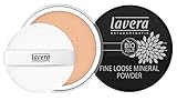 lavera Fine Loose Mineral Powder -Honey 03- Hauchzartes, federleichtes Puder ∙ Natürliche Mattierung ∙ Vegan Naturkosmetik Natural Make-up Bio Pflanzenwirkstoffe 100% natürlich (1x 8 g)