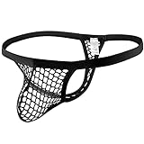 CCOOfhhc G-String Herren String Tanga Sexy Netz Unterwäsche Gittergewebe Männer Thong Sport G-String Reizvolle Durchsichtige Unterhosen Sportunterwäsche Atmungsaktiv Unterhose Slip