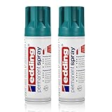 2X edding Permanent Spray Petrol matt 200 ml Premium Acryllack Spraydose