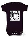 Baby Moo's Straight Outta Hip Hop Baby Schlafanzug | Unisex Rap Music NWA Strampler Outfits - Coole Alternative UK, weiß, 6 Monate