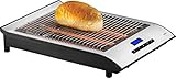 Exido 12140040 Flachtoaster mit Timer/Display Brötchen-Toaster, 700 Watt