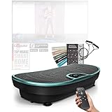 Sportstech Messeneuheit! Vibrationsplatte VP250 im edlen Curved Slim Design | Fettverbrennung & Muskelaufbau | leiser Motor mit 180 Stufen | 7+1 Trainingsprogramme inkl. Yoga Option | mit Bluetooth