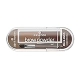 essence brow powder set, Augenbrauen, Nr. 01 light ; medium, mehrfarbig, 2 Braun-Töne, definierend, sofortiges Ergebnis, matt, vegan, Mikroplastik Partikel frei, Nanopartikel frei (2,3g)