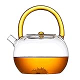 Teapots Glas Teeset Elegante Tasse Dicke Teekanne Hitzebeständig Haushalt Teekanne Büro Tee Zeremonie Tasse mit Filter Teetasse Teekanne