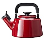 Forchetto Moderno Rosso 2,1l Enamel Top Stove Kettle with Whistle – Wine Red