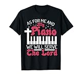 Religiöser Pianisten-Musikinstrument, christlicher Glaube T-Shirt