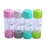 Healifty Aufbewahrungsbehälter für Kontaktlinsen 4 STÜCKE Mini Travel RGP Harte Kontaktlinsenbehälter Schutz Box Kosmetik Contact Lens Container Halter (Rosa, Weiß, Blau und Grün) für Weihnachten