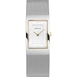 BERING Damen Analog Quarz Classic Collection Armbanduhr mit Edelstahl Armband und Saphirglas