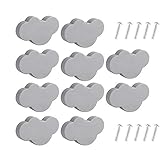 Kinder Schubladengriffe Kinder Cartoon Kunststoff-möbel Knöpfe Wolke Form Grau Mit Schrauben Für Schlafzimmer Wohnzimmer Küche Kinderzimmer Dekorative 10pcs