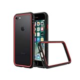 RHINOSHIELD Bumper Case kompatibel mit [iPhone SE 3 / SE 2/8 / 7] | CrashGuard NX - Stoßdämpfende Schutzhülle im schlanken Design - 3.5 Meter Fallschutz - Schwarz/Rot