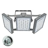 STASUN LED Außenstrahler mit Tageslichtsensor, 150W LED Flutlicht, 13500 Lumen, Superhell LED Fluter, IP66 Wasserfest, 5000 K Tageslicht,mit 3 verstellbaren Köpfen für Garten, Garage