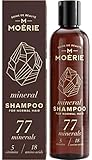 MOERIE Haarwachstum Shampoo 250ml - natürliches Haarwachstum beschleunigen - Veganes Shampoo gegen Haarausfall - Haarwuchsmittel Frauen & Männer - mit 77 Mineralien, Coffein & Biotin Haare stärken