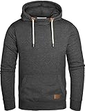 Grin&Bear Herren Kapuzenpullover Kapuzenjacke Hoodie mit hoch abschließendem Kragen GEC494 (XL, Anthrazit)