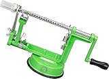 Neez Apfelschäler - 3 in 1 Apfelschälmaschine mit kurbel, Apfelschneider und Apfelentkerner - Edelstahl Apfelteiler, Kartoffel und Gemüseschäler