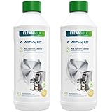 Wessper GreenMax ökologische Milchsystemreiniger für Kaffeevollautomat Flüssig-Reiniger für Milchaufschäumer, 2 x 500ml, Kompatibel mit Delonghi, Senseo, Saeco, Nespresso, Jura, Siemens, Miele