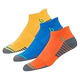 BAMBOS Öko-Touch 3 Paar Sneakersocken Herren Damen Kurze Sportsocken Laufen, Gym & Fitness Unisex Bambus Socken (EU 43-46, Mehrfarbig)