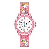 Cander Berlin MNA 1630 E Kinderarmbanduhr Armbanduhr für Mädchen 3 ATM wasserdicht Lernuhr analog Einhorn rosa pink Kinder