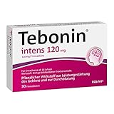 Tebonin® intens® 120mg wirksam bei akutem und chronischem Tinnitus* – Pflanzliches Arzneimittel mit Ginkgo-Spezialextrakt EGb 761(R) – 30 Filmtabletten