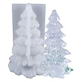 Pisamhid 3D-Weihnachtsbaum-Kerzenform, Silikonformen für die Kerzenherstellung, Weihnachtsbaum, Kiefernbaum, Silikon-Seifenformen, DIY-Kuchendekoration, Bad, Schokolade, Buntstift, Wachs