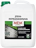 MEM Stein-Imprägnierung, Wasser- und schmutzabweisend, Schützender Abperleffekt, Lösemittelfrei, Transparent, 5 l