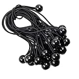 HONFAVOR 25 Spanngummi mit Kugel für Banner Schwarz,23cm,Planen,Pavillions, Zelte|Planenspanner,Gummispanner,Spanngummis,Expanderschlingen, Zeltgummis